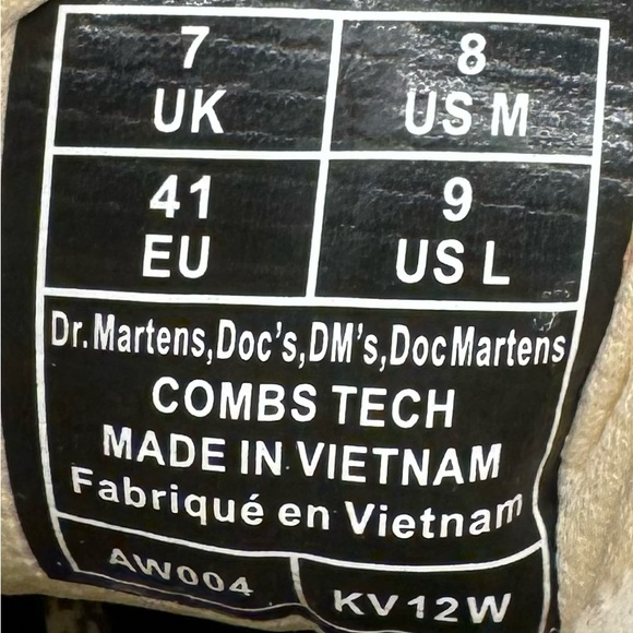 Dr. Martens Mens Combs Tech Iced Gunmetal Soho Boots Size 8 - Picture 11 of 11